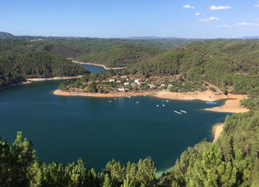 Fluvial beach Fernandaires, Portugal